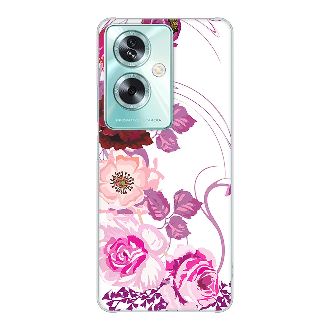 OPPO A79 5G 高画質仕上げ 背面印刷 ハードケースロマンチックなバラ
