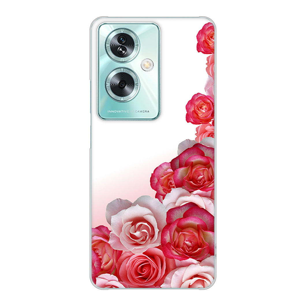 OPPO A79 5G 高画質仕上げ 背面印刷 ハードケースロマンチックなバラ
