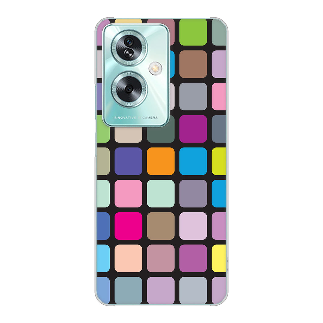 OPPO A79 5G 高画質仕上げ 背面印刷 ハードケース 【509 カラースクエア】
