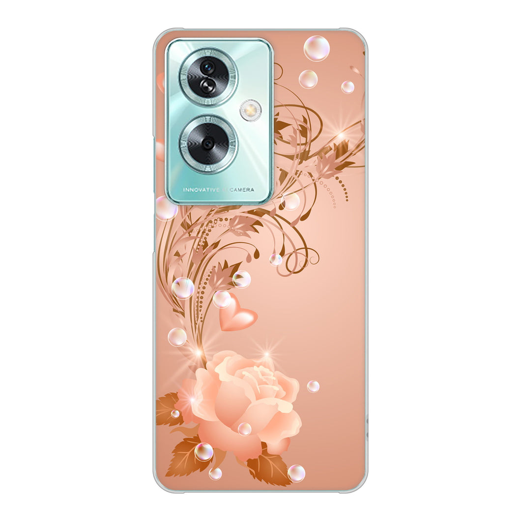 OPPO A79 5G 高画質仕上げ 背面印刷 ハードケースロマンチックなバラ