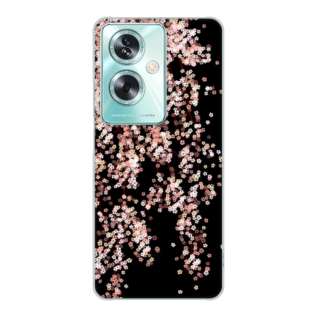 OPPO A79 5G 高画質仕上げ 背面印刷 ハードケース 【1244 しだれ桜】