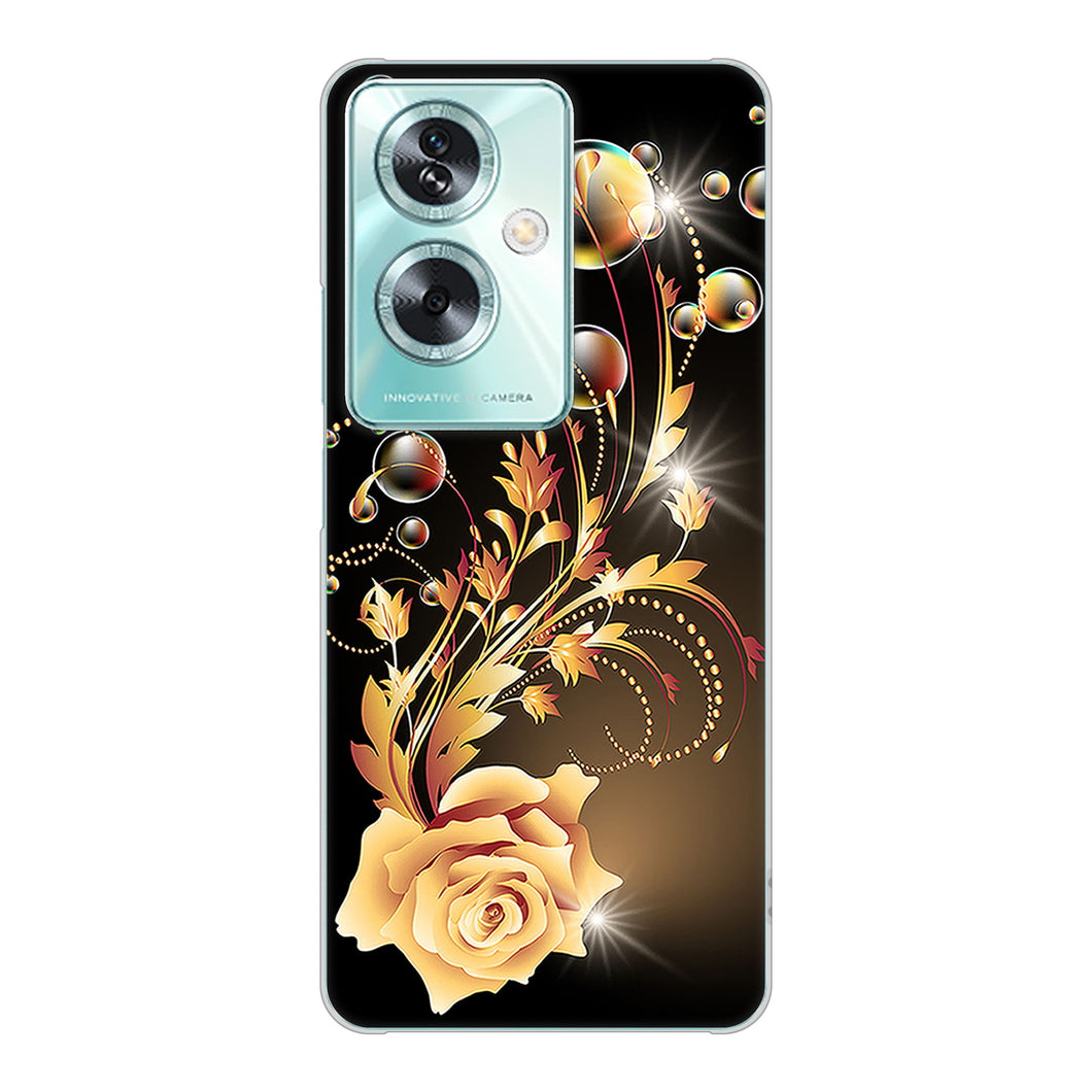 OPPO A79 5G 高画質仕上げ 背面印刷 ハードケースロマンチックなバラ