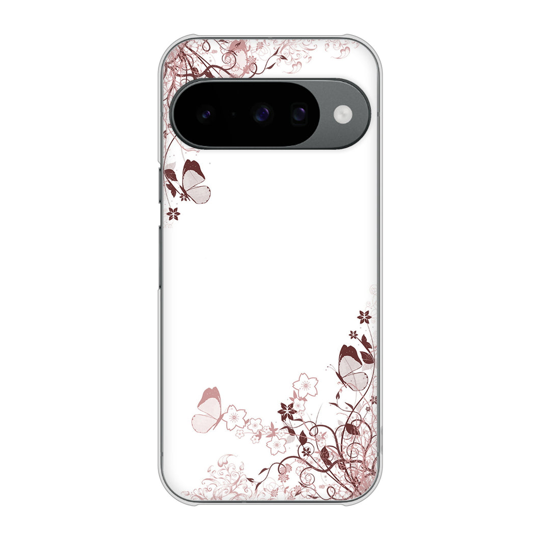 Google Pixel 10 高画質仕上げ 背面印刷 ハードケースバタフライ