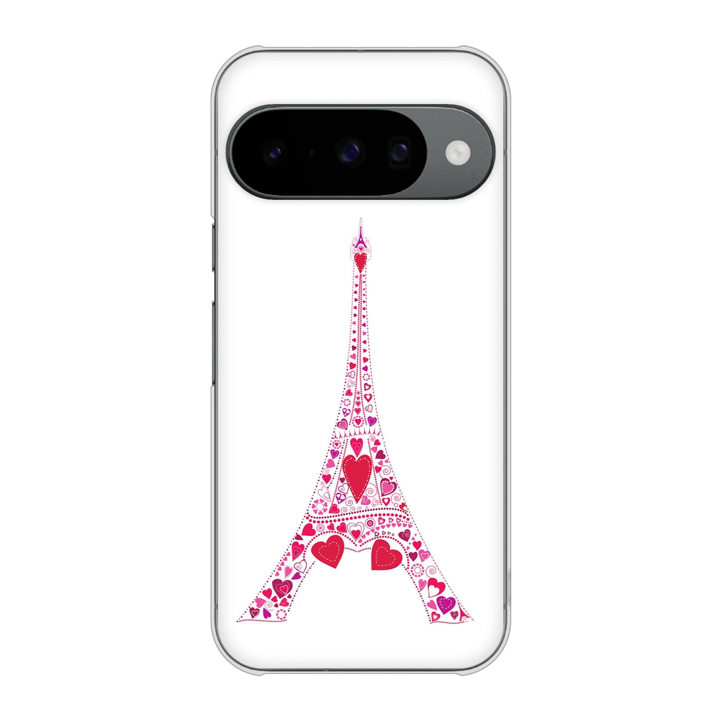 Google Pixel 10 高画質仕上げ 背面印刷 ハードケースLOVE フランス