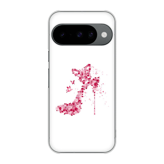 Google Pixel 10 高画質仕上げ 背面印刷 ハードケース 【387 薔薇のハイヒール】