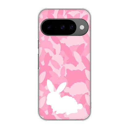 Google Pixel 10 高画質仕上げ 背面印刷 ハードケースむかいあぐる うさぎ迷彩風