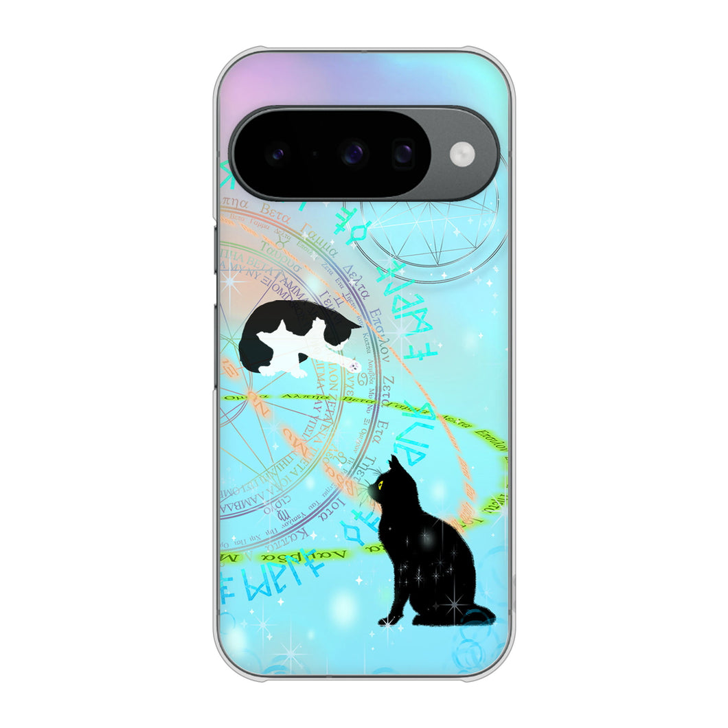 Google Pixel 10 高画質仕上げ 背面印刷 ハードケース魔法陣猫