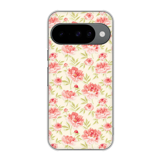 Google Pixel 10 Pro 高画質仕上げ 背面印刷 ハードケース北欧の小花