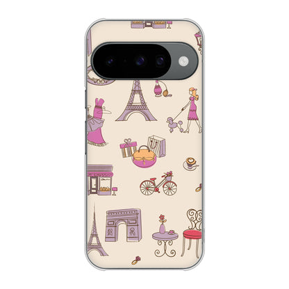 Google Pixel 10 Pro 高画質仕上げ 背面印刷 ハードケースLOVE フランス