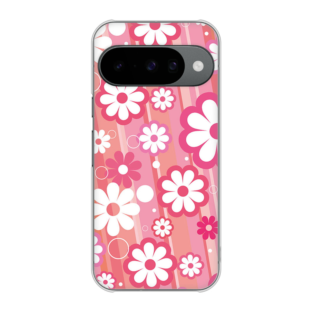 Google Pixel 10 Pro 高画質仕上げ 背面印刷 ハードケース 【751 マーガレット（ピンク系）】