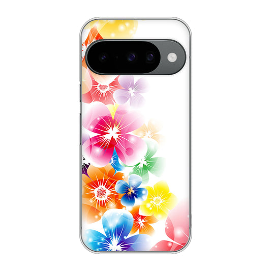 Google Pixel 10 Pro 高画質仕上げ 背面印刷 ハードケース 【1209 光と花】
