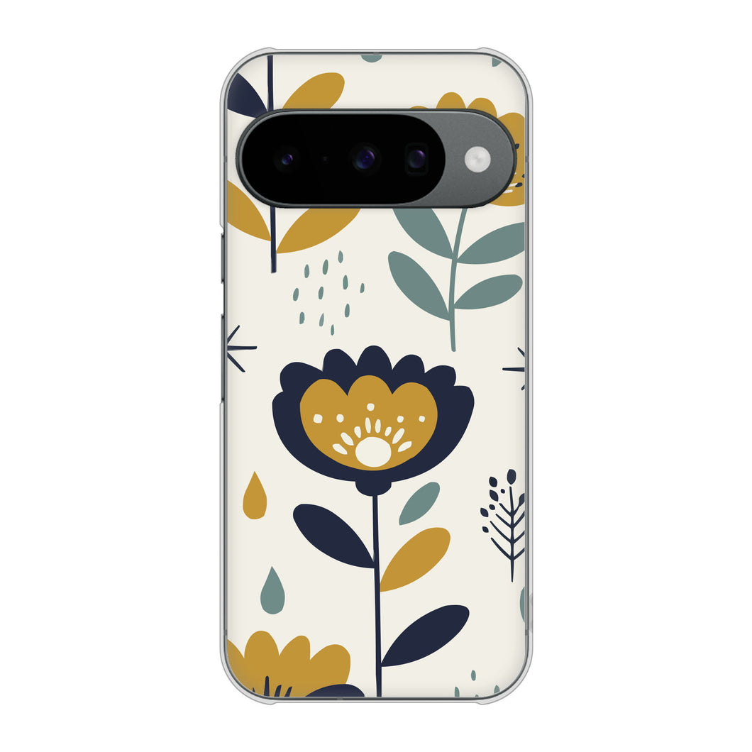 Google Pixel 10 Pro 高画質仕上げ 背面印刷 ハードケース北欧風花柄