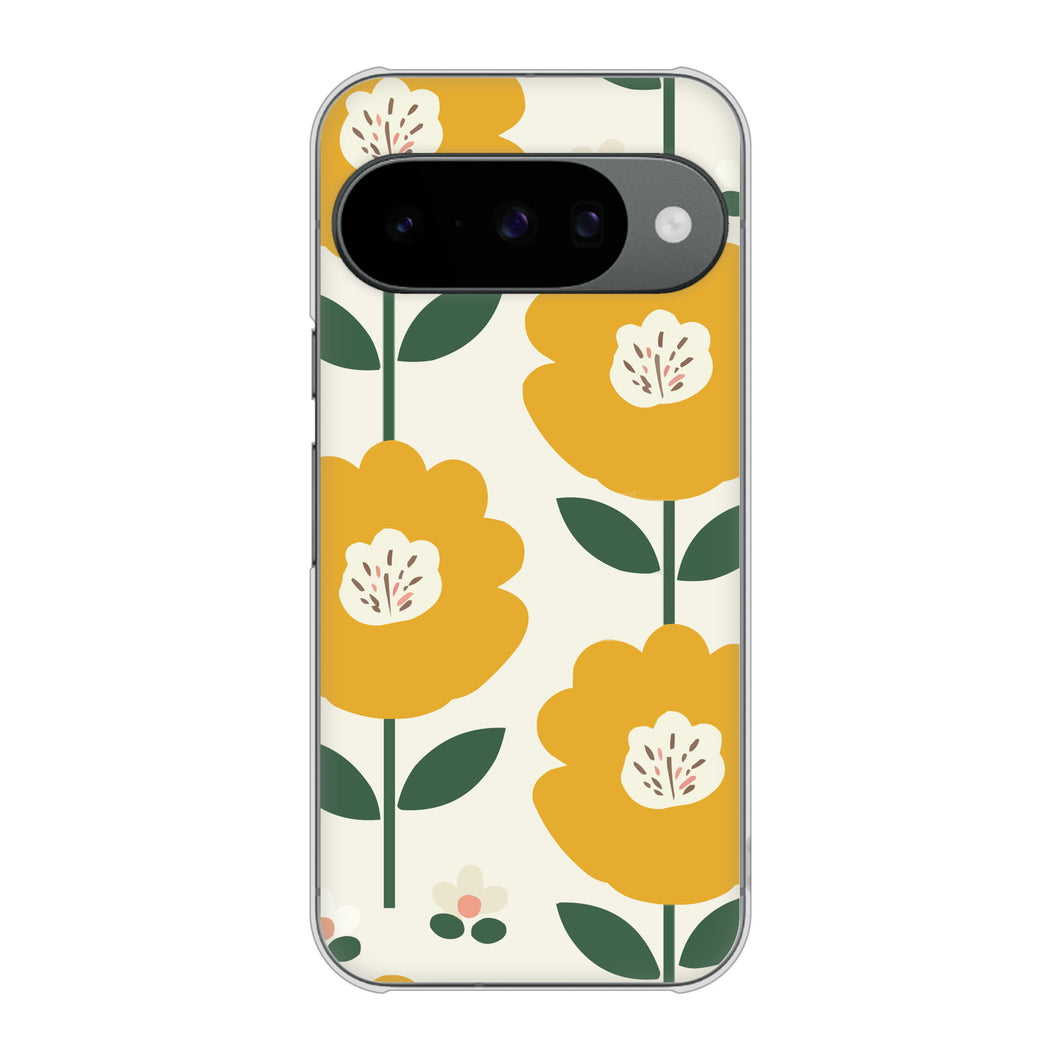 Google Pixel 10 Pro 高画質仕上げ 背面印刷 ハードケース北欧風花柄