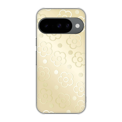 Google Pixel 10 Pro 高画質仕上げ 背面印刷 ハードケースエンボス風デイジーシンプル