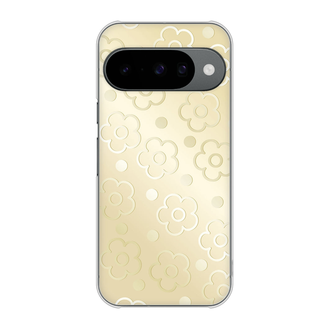 Google Pixel 10 Pro 高画質仕上げ 背面印刷 ハードケースエンボス風デイジーシンプル