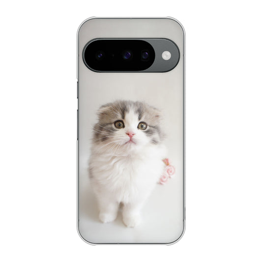 Google Pixel 10 Pro 高画質仕上げ 背面印刷 ハードケース 【VA803 まっていますネコ】
