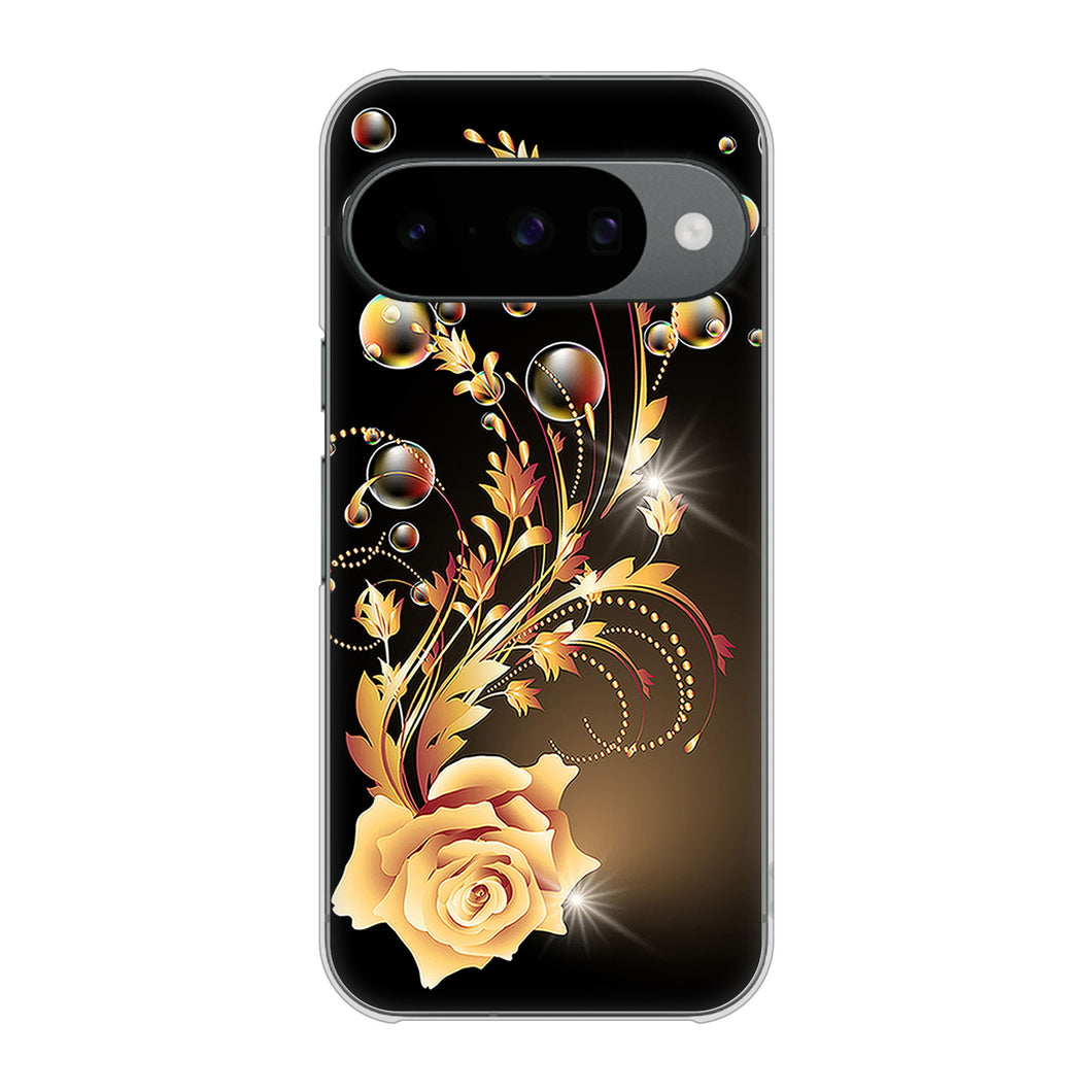 Google Pixel 10 Pro 高画質仕上げ 背面印刷 ハードケースロマンチックなバラ