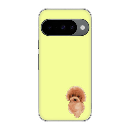 Google Pixel 10 Pro 高画質仕上げ 背面印刷 ハードケーストイプードルレッド