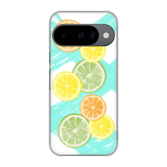 Google Pixel 10 Pro 高画質仕上げ 背面印刷 ハードケース 【YJ183 オレンジライム】