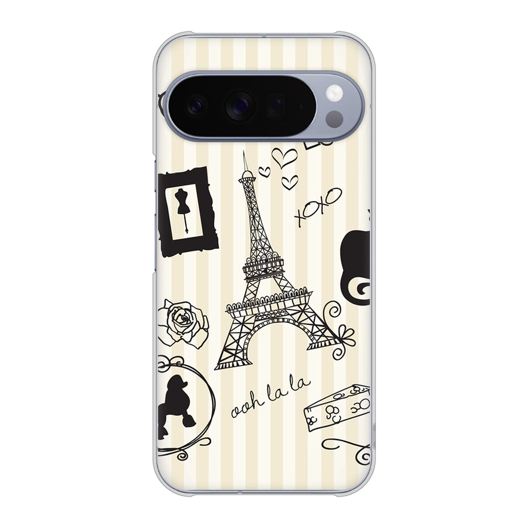 Google Pixel 10 Pro XL 高画質仕上げ 背面印刷 ハードケースLOVE フランス