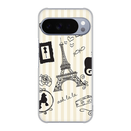 Google Pixel 10 Pro XL 高画質仕上げ 背面印刷 ハードケースLOVE フランス