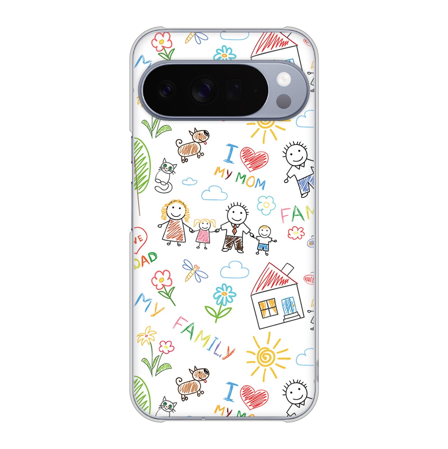 Google Pixel 10 Pro XL 高画質仕上げ 背面印刷 ハードケースカップル＆ファミリー