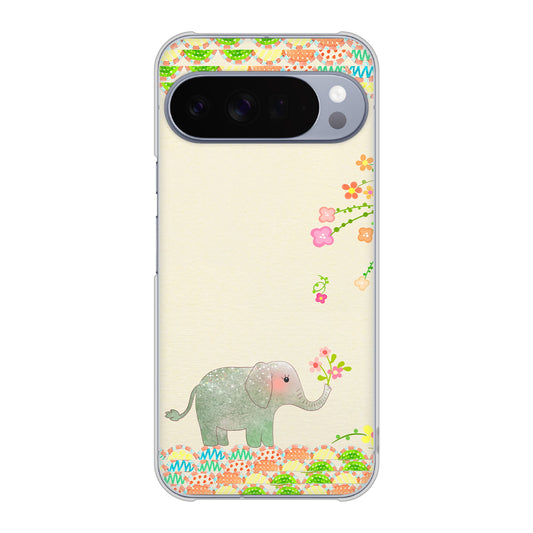 Google Pixel 10 Pro XL 高画質仕上げ 背面印刷 ハードケース 【1039 お散歩ゾウさん】