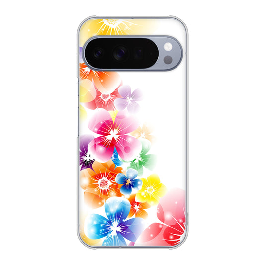 Google Pixel 10 Pro XL 高画質仕上げ 背面印刷 ハードケース 【1209 光と花】