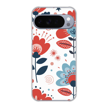 Google Pixel 10 Pro XL 高画質仕上げ 背面印刷 ハードケース北欧風花柄