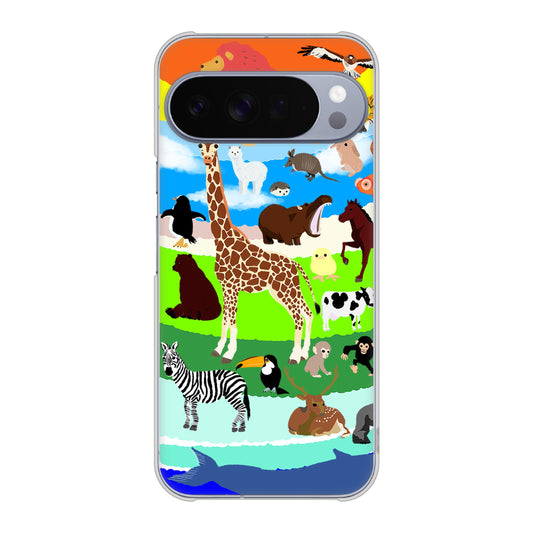 Google Pixel 10 Pro XL 高画質仕上げ 背面印刷 ハードケース 【YJ201 アニマルプラネット】