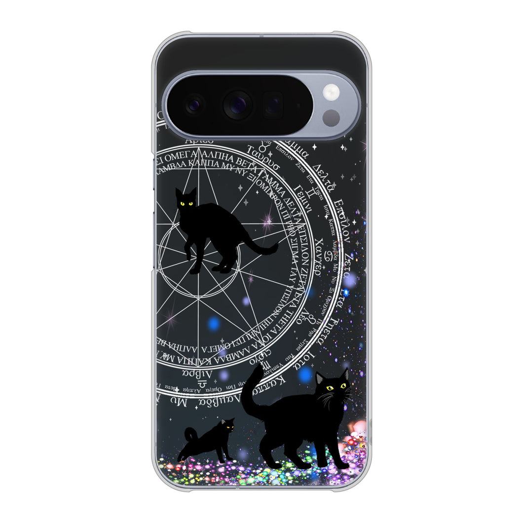 Google Pixel 10 Pro XL 高画質仕上げ 背面印刷 ハードケース魔法陣猫