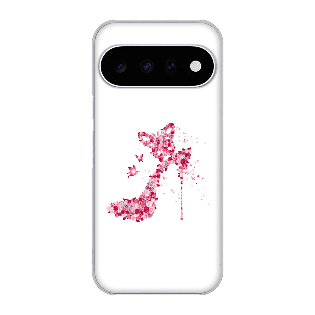 Google Pixel 11 高画質仕上げ 背面印刷 ハードケース 【387 薔薇のハイヒール】