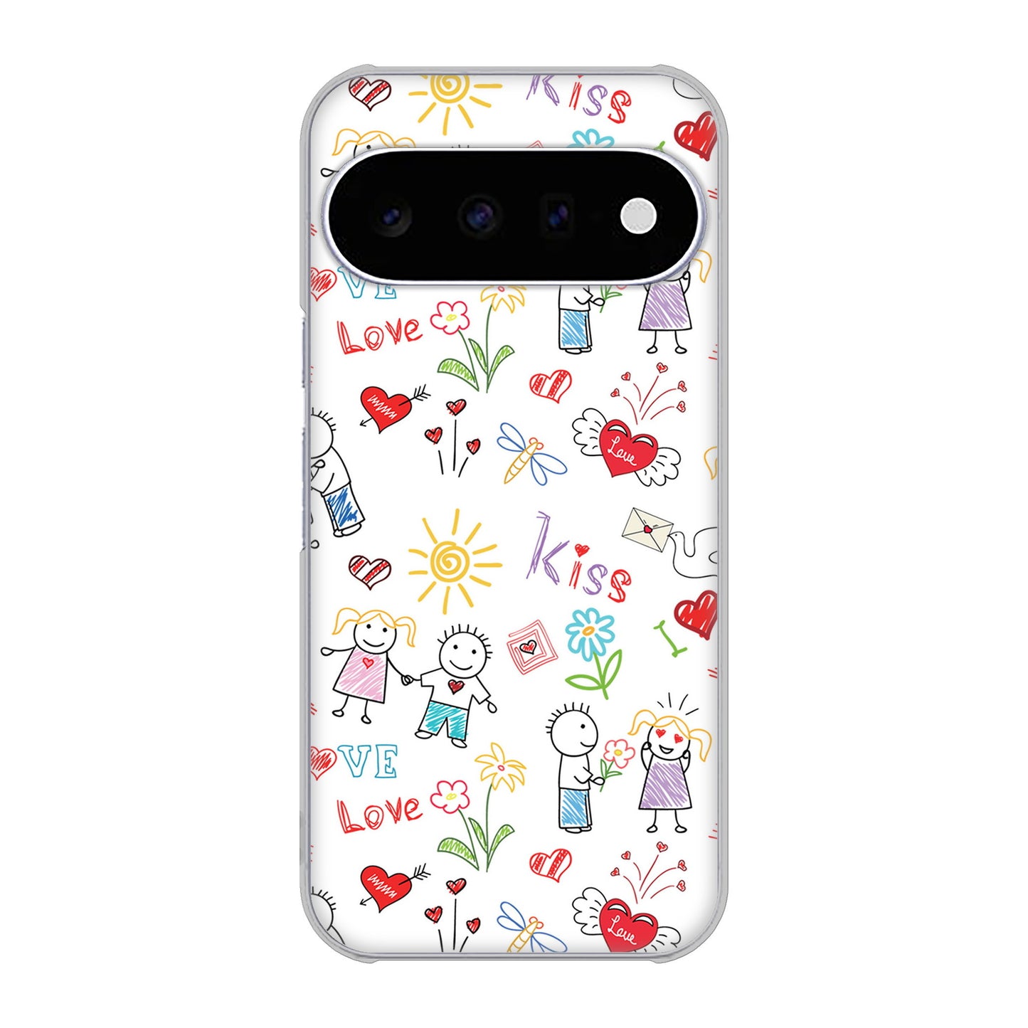 Google Pixel 11 高画質仕上げ 背面印刷 ハードケースカップル＆ファミリー