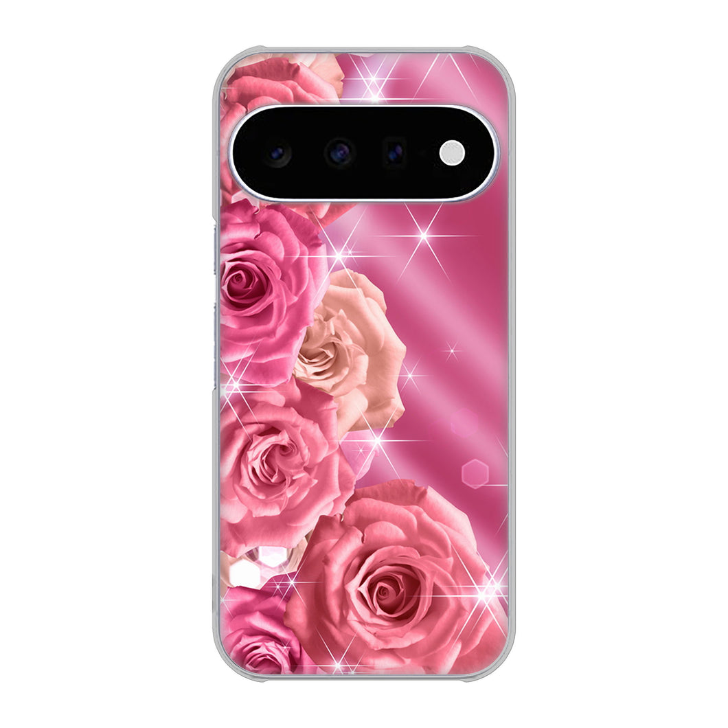 Google Pixel 11 高画質仕上げ 背面印刷 ハードケース 【1182 ピンクの薔薇に誘われて】