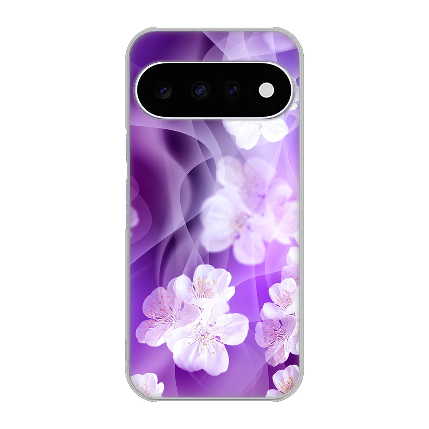 Google Pixel 11 高画質仕上げ 背面印刷 ハードケース 【1211 桜とパープルの風】