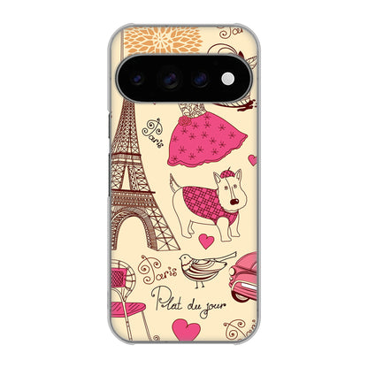 Google Pixel 11 Pro 高画質仕上げ 背面印刷 ハードケースLOVE フランス