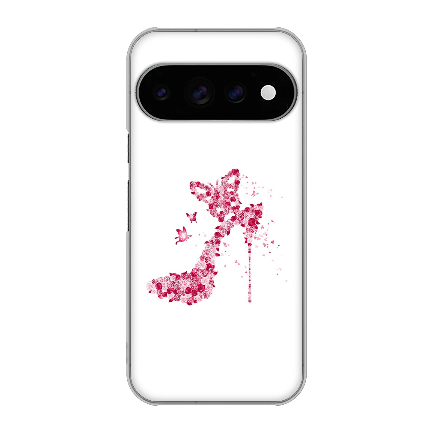 Google Pixel 11 Pro 高画質仕上げ 背面印刷 ハードケース 【387 薔薇のハイヒール】