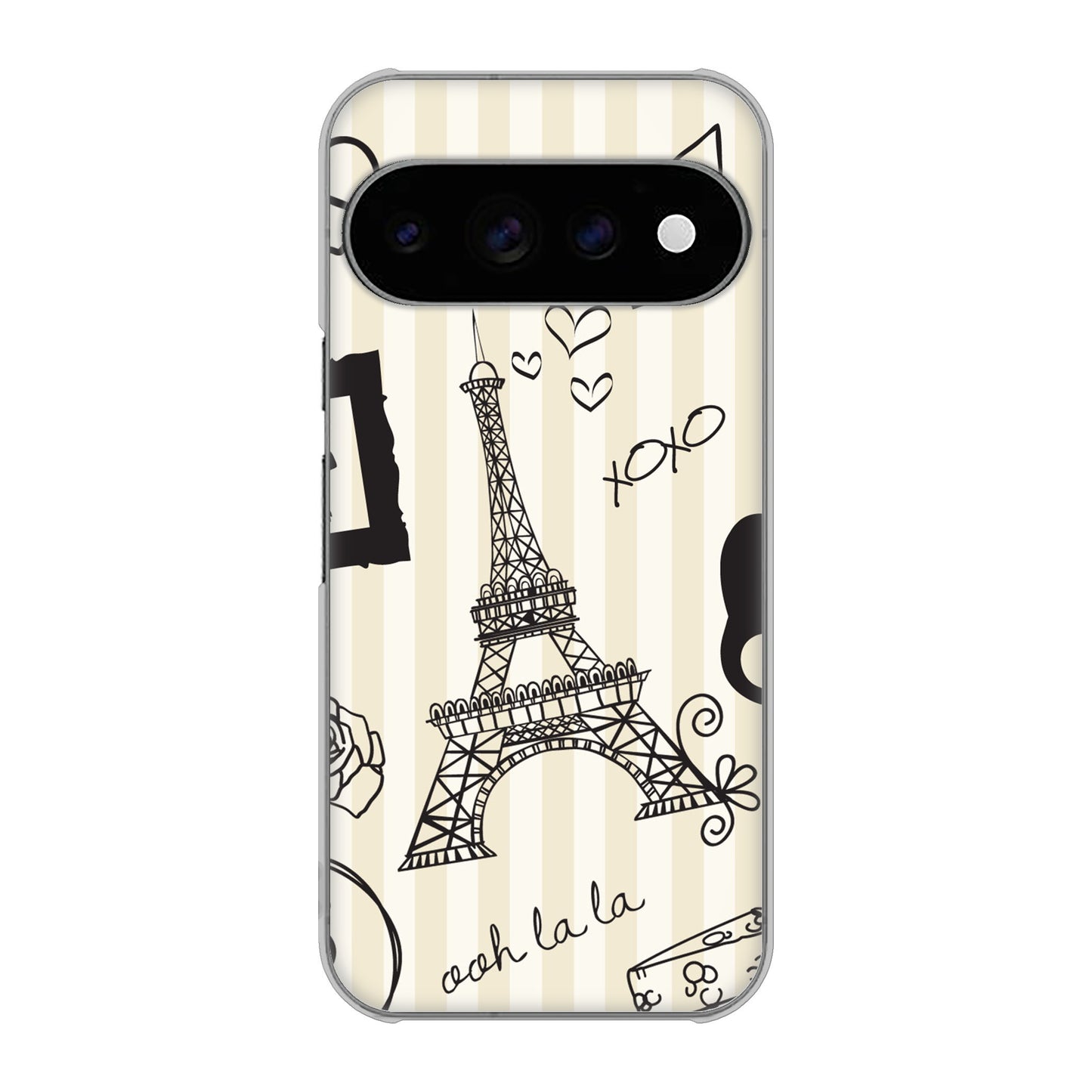 Google Pixel 11 Pro 高画質仕上げ 背面印刷 ハードケースLOVE フランス