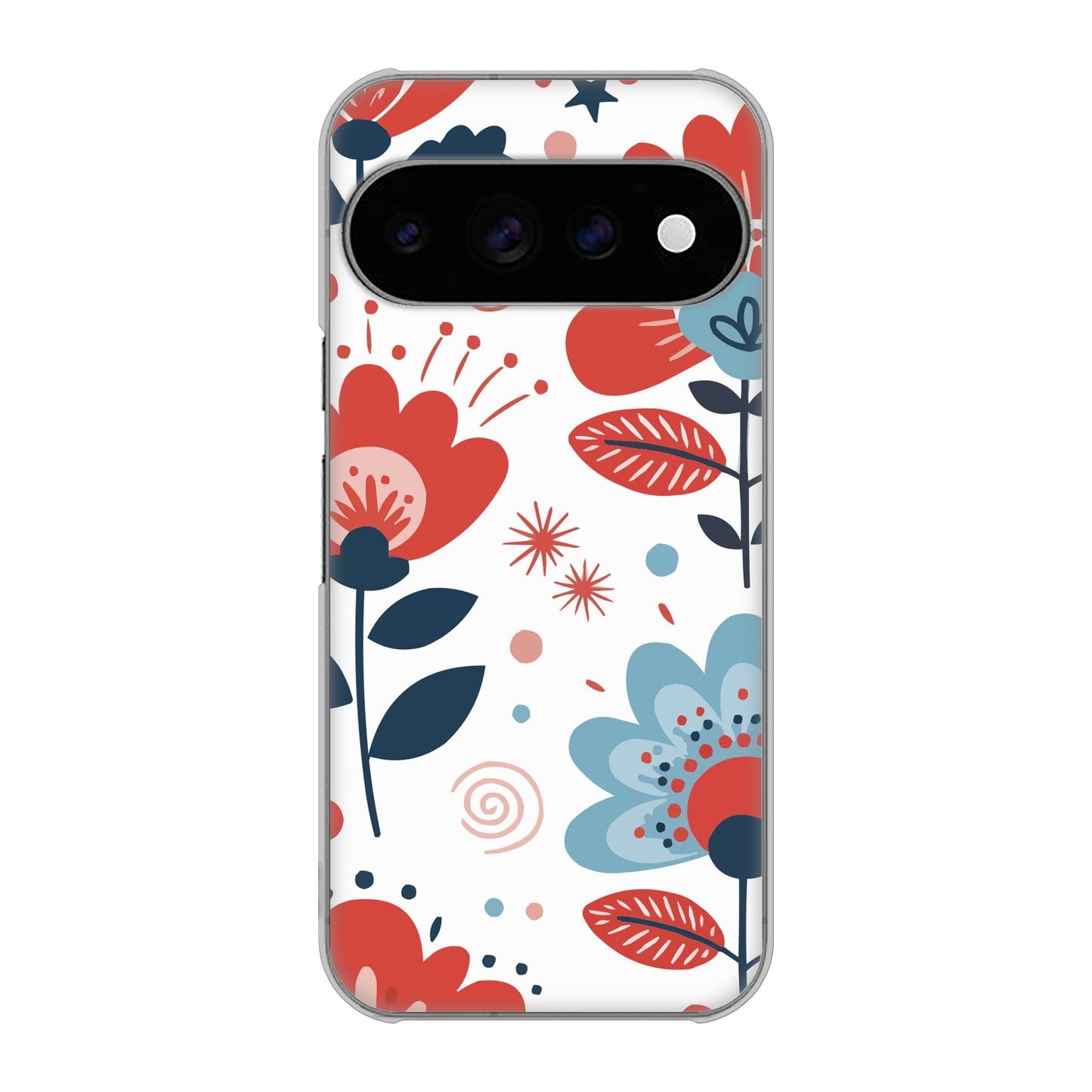 Google Pixel 11 Pro 高画質仕上げ 背面印刷 ハードケース北欧風花柄