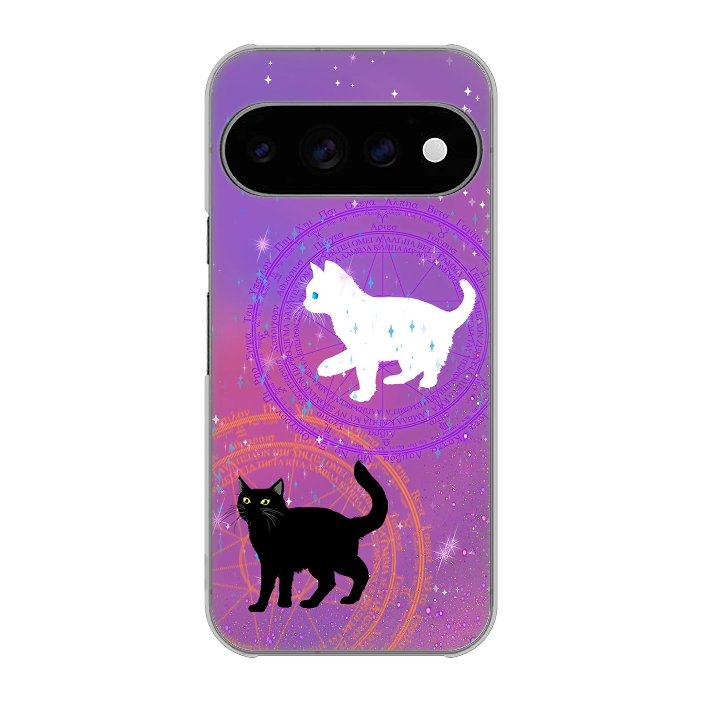 Google Pixel 11 Pro 高画質仕上げ 背面印刷 ハードケース魔法陣猫