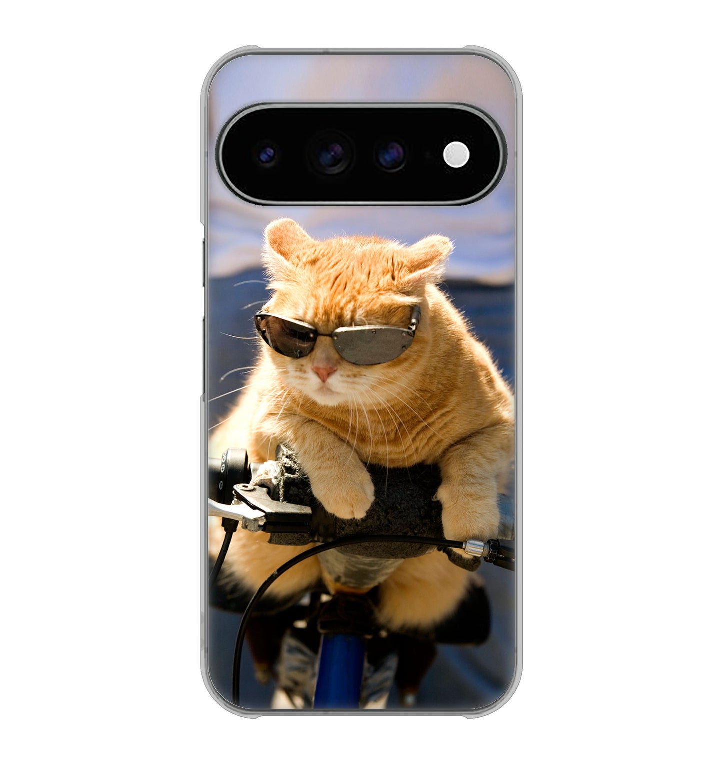 Google Pixel 11 Pro XL 高画質仕上げ 背面印刷 ハードケース 【595 にゃんとサイクル】