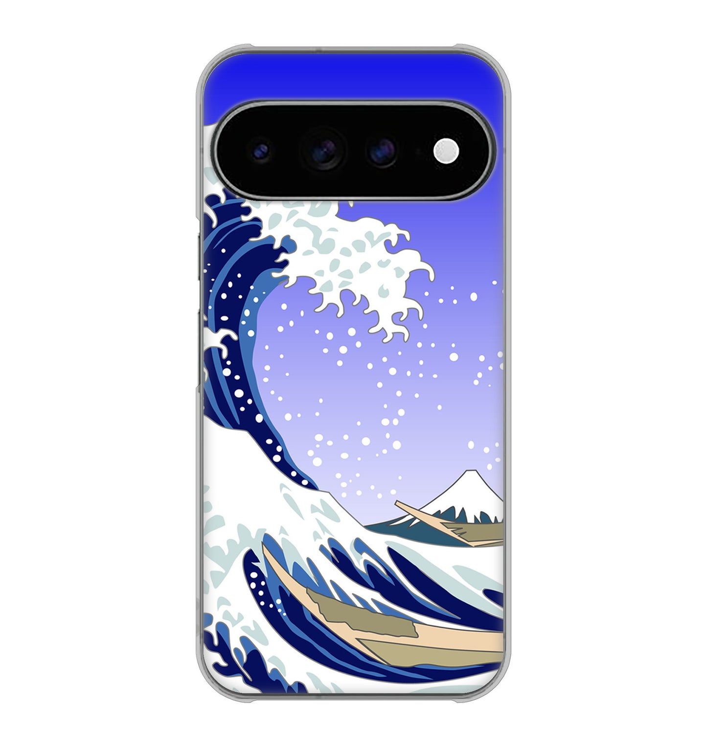 Google Pixel 11 Pro XL 高画質仕上げ 背面印刷 ハードケース 【625 波に富士】