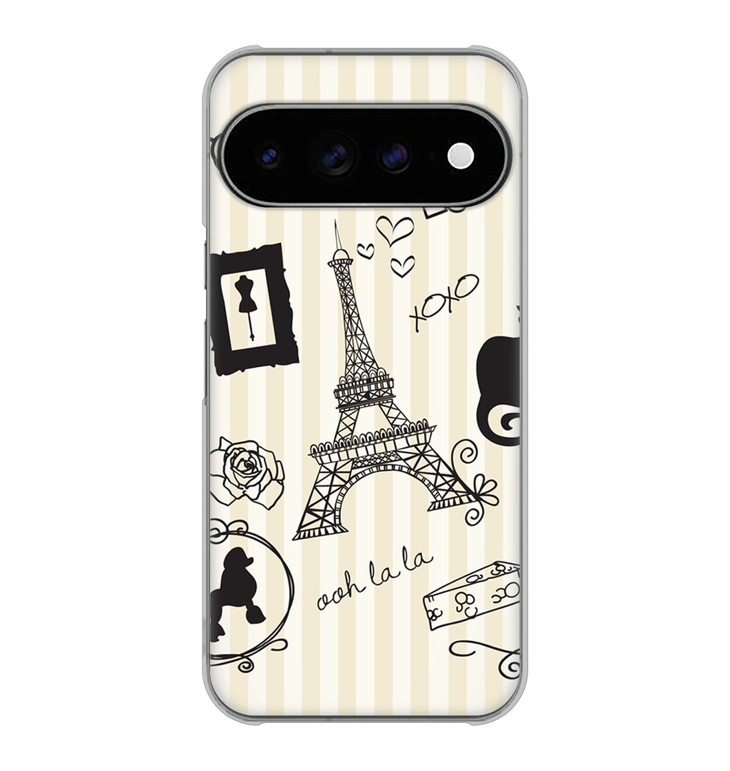Google Pixel 11 Pro XL 高画質仕上げ 背面印刷 ハードケースLOVE フランス