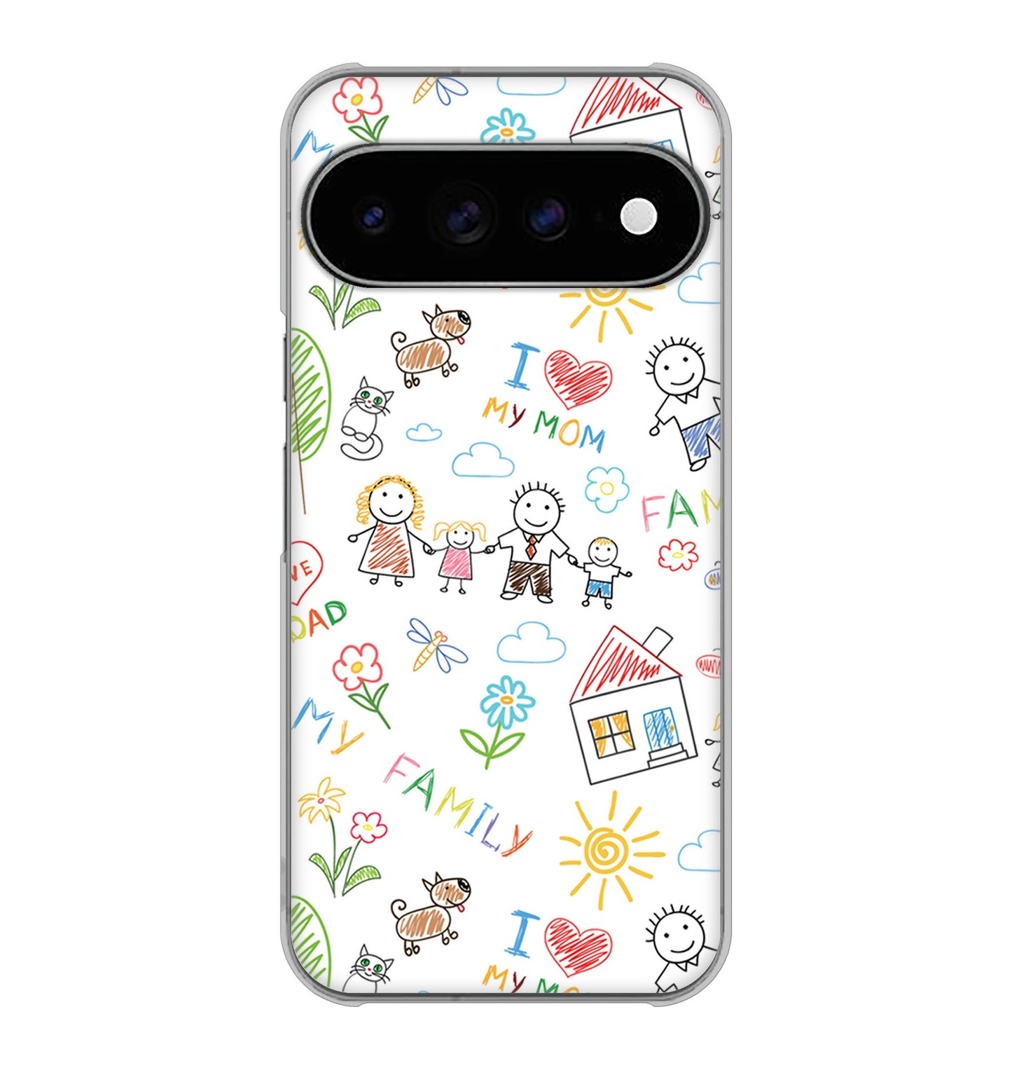 Google Pixel 11 Pro XL 高画質仕上げ 背面印刷 ハードケースカップル＆ファミリー