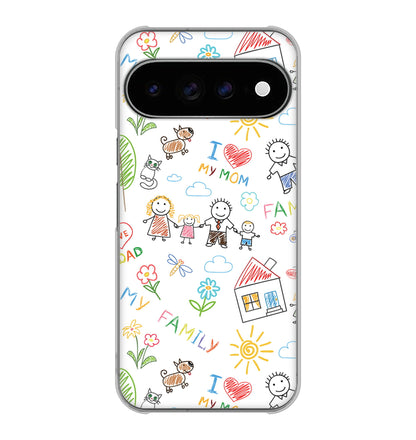Google Pixel 11 Pro XL 高画質仕上げ 背面印刷 ハードケースカップル＆ファミリー
