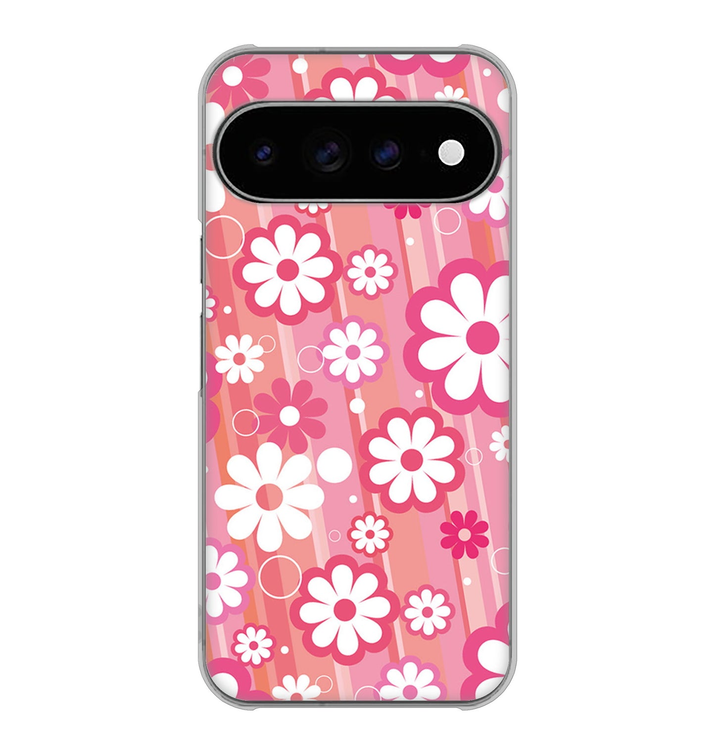 Google Pixel 11 Pro XL 高画質仕上げ 背面印刷 ハードケース 【751 マーガレット（ピンク系）】