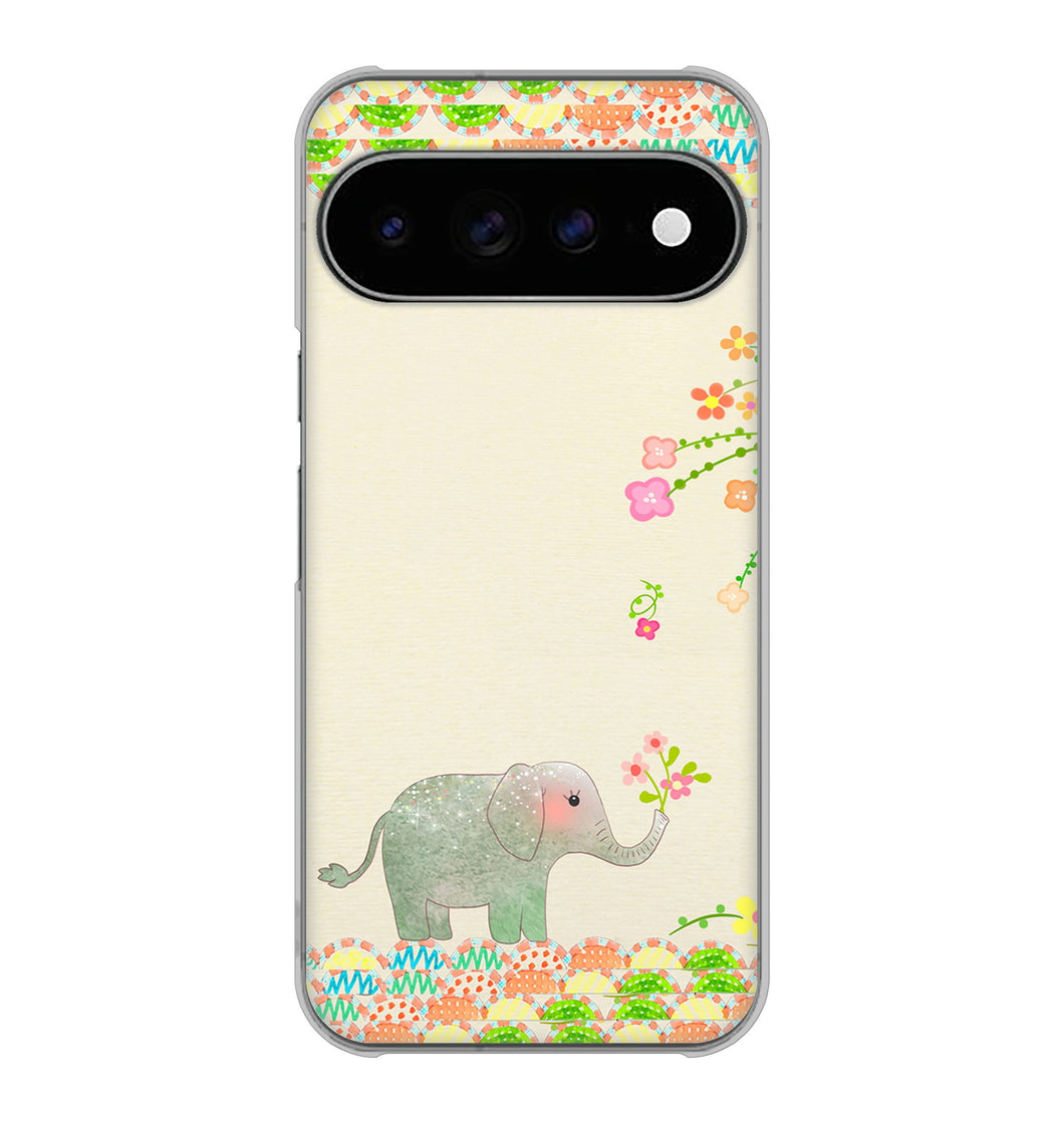 Google Pixel 11 Pro XL 高画質仕上げ 背面印刷 ハードケース 【1039 お散歩ゾウさん】
