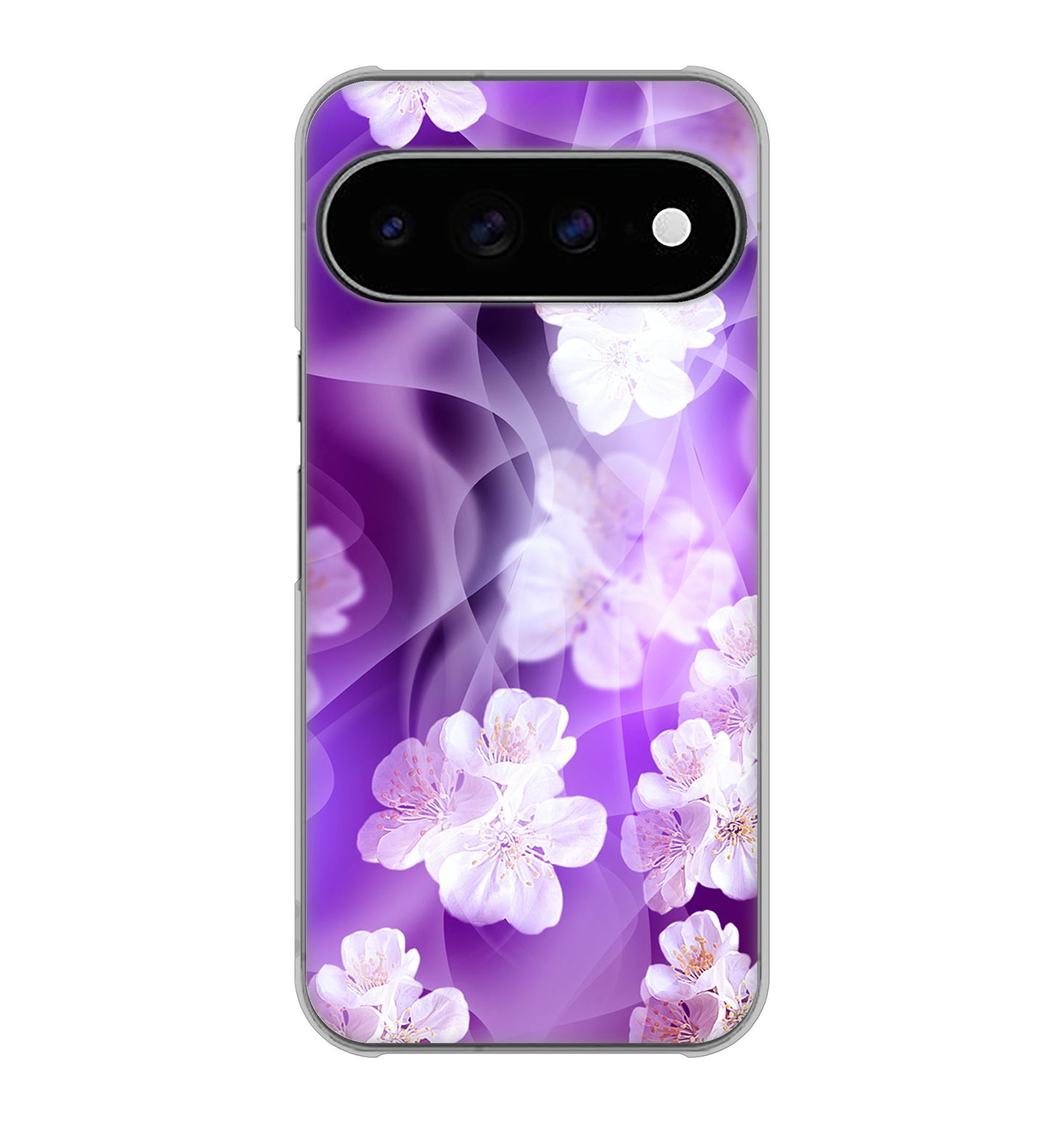 Google Pixel 11 Pro XL 高画質仕上げ 背面印刷 ハードケース 【1211 桜とパープルの風】