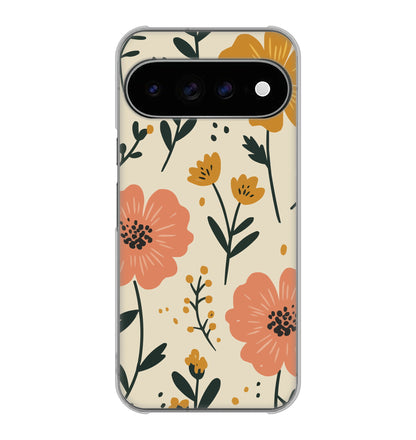 Google Pixel 11 Pro XL 高画質仕上げ 背面印刷 ハードケース北欧風花柄