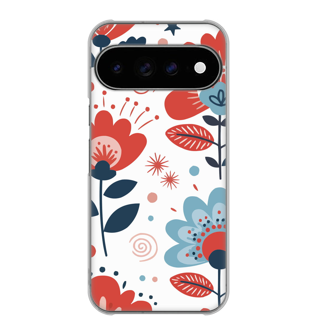 Google Pixel 11 Pro XL 高画質仕上げ 背面印刷 ハードケース北欧風花柄